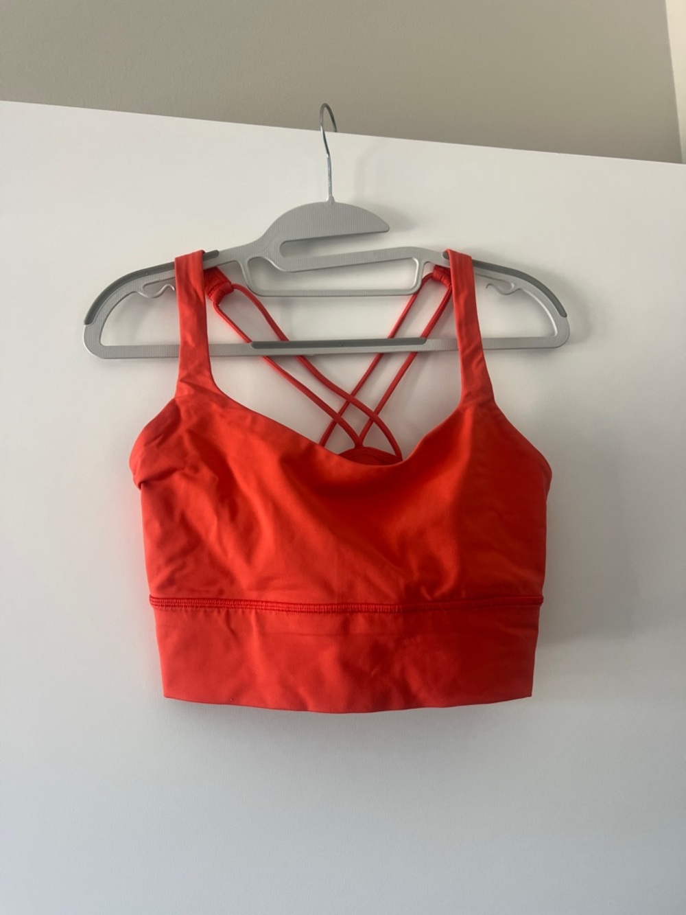 Red Strappy Longline Bra - Women
